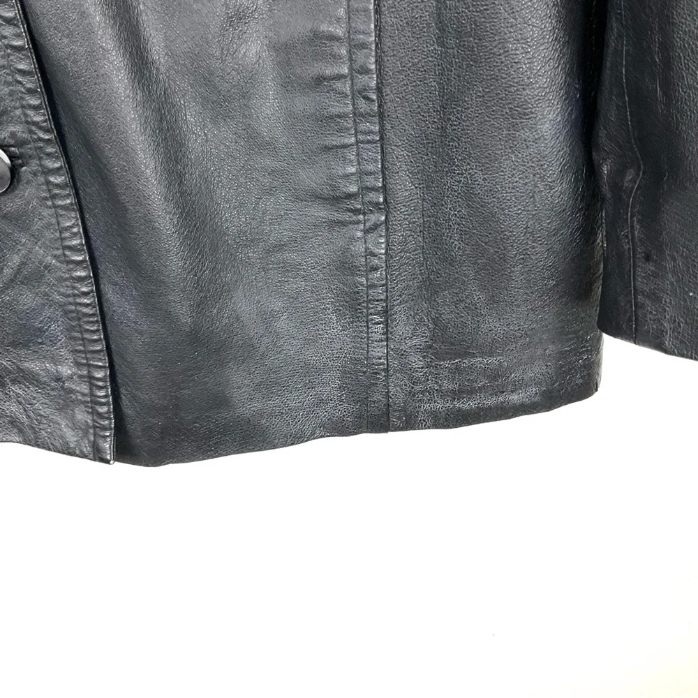 Worthington Vintage Black Leather Blazer - Picture 4 of 8